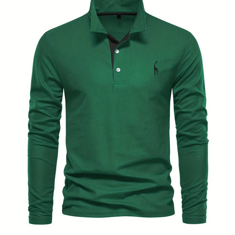 Poloshirt a Maniche Lunghe Elegante per Uomo
