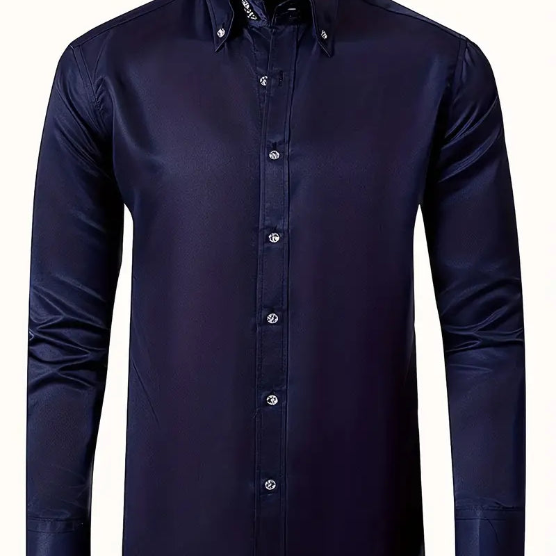 Philip - Camicia Elegante Formale a Maniche Lunghe con Bottoni per Uomo