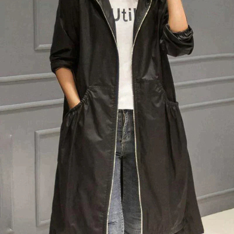 Impermeabile da Donna - Con Cappuccio e Cerniera Intera