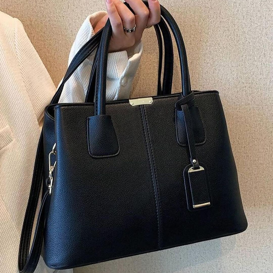 Tote Bag Donna in Pelle a Quadri Elegante - Borsa a Tracolla Senza Tempo