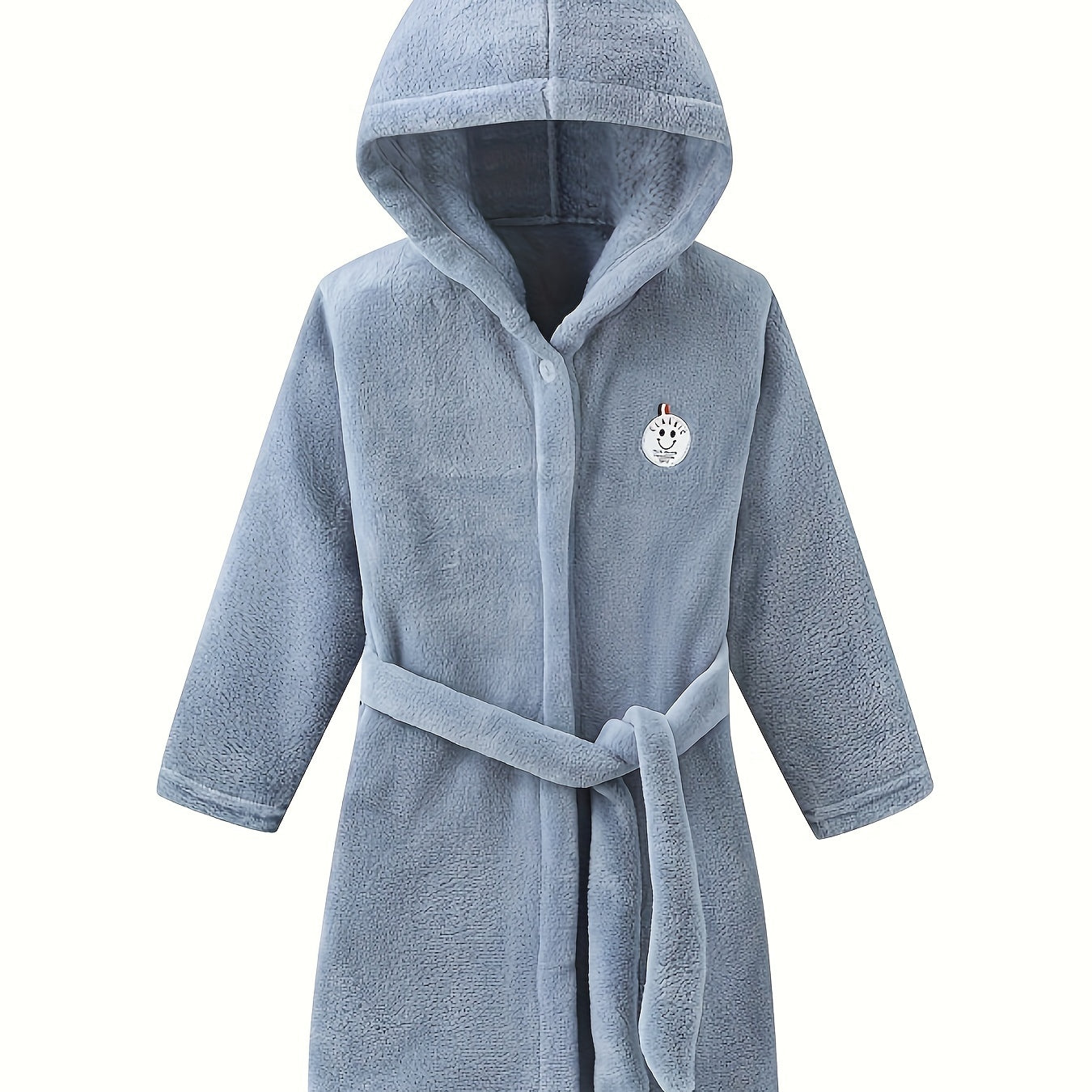 Vestaglia per Bambini Unisex - con Cappuccio e Chiusura con Bottoni