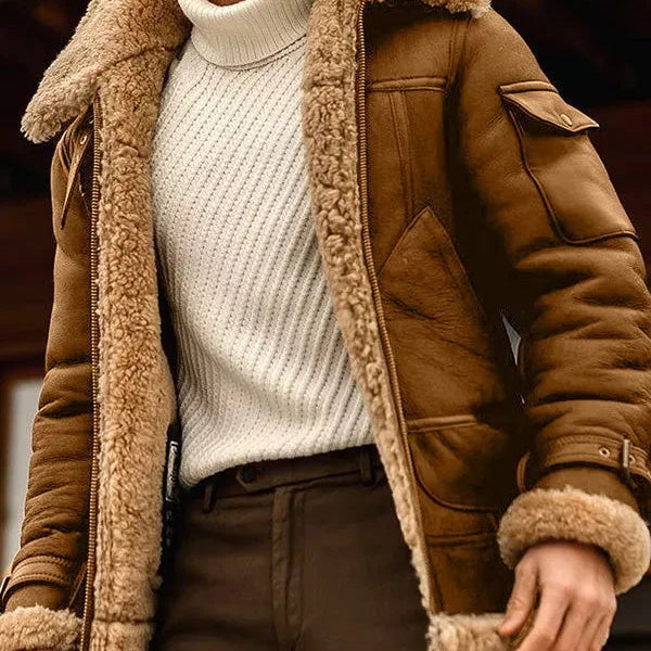 Giacca Aviatore da Uomo - Cerniera Integrale e Dettaglio a Contrasto