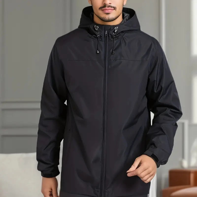 Antiviento Impermeable Casual para Hombre - Diseño Ligero con Capucha