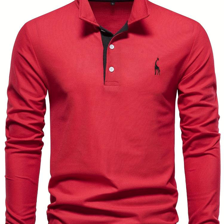 Poloshirt a Maniche Lunghe Elegante per Uomo