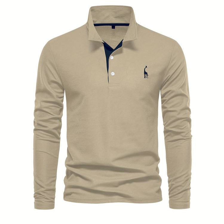 Poloshirt a Maniche Lunghe Elegante per Uomo