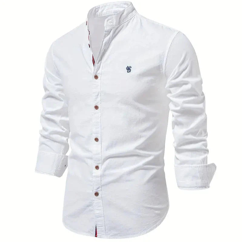 Camicia Uomo con Bottoni - Collo alla Coreana