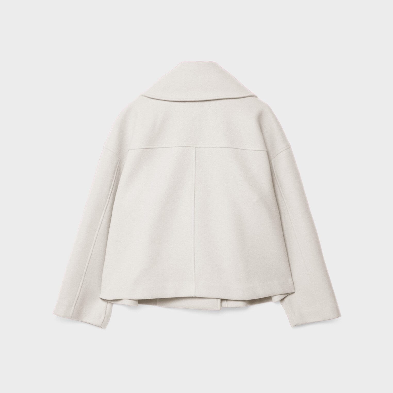 Kurze Damenjacke - Kragen mit weitem Revers und Doppelreihiger Verschluss