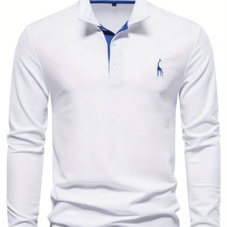 Poloshirt a Maniche Lunghe Elegante per Uomo