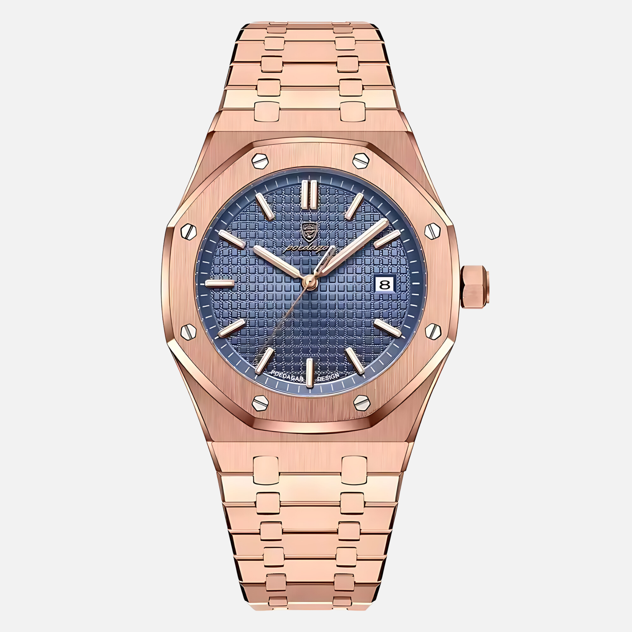 Orologio da Uomo - Lunetta Ottagonale e Quadrante a Griglia