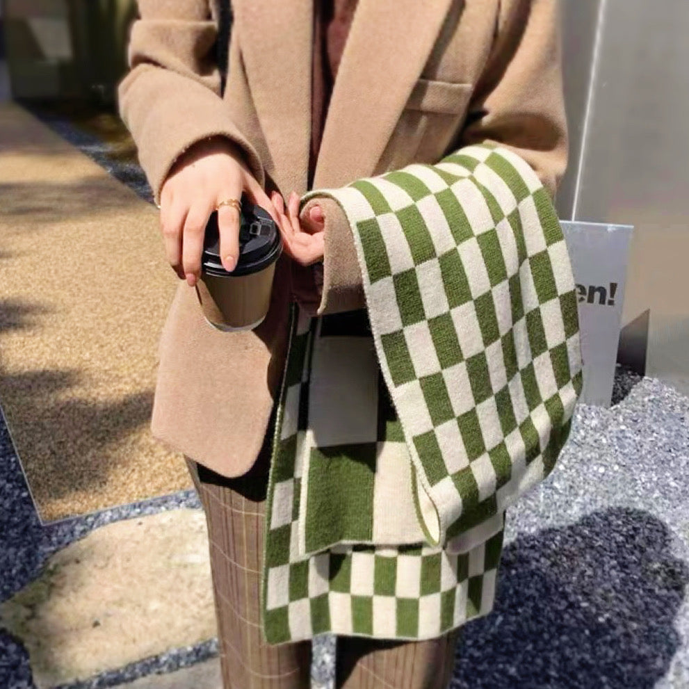 Sciarpa da Donna - Lavorazione a Maglia a Quadri