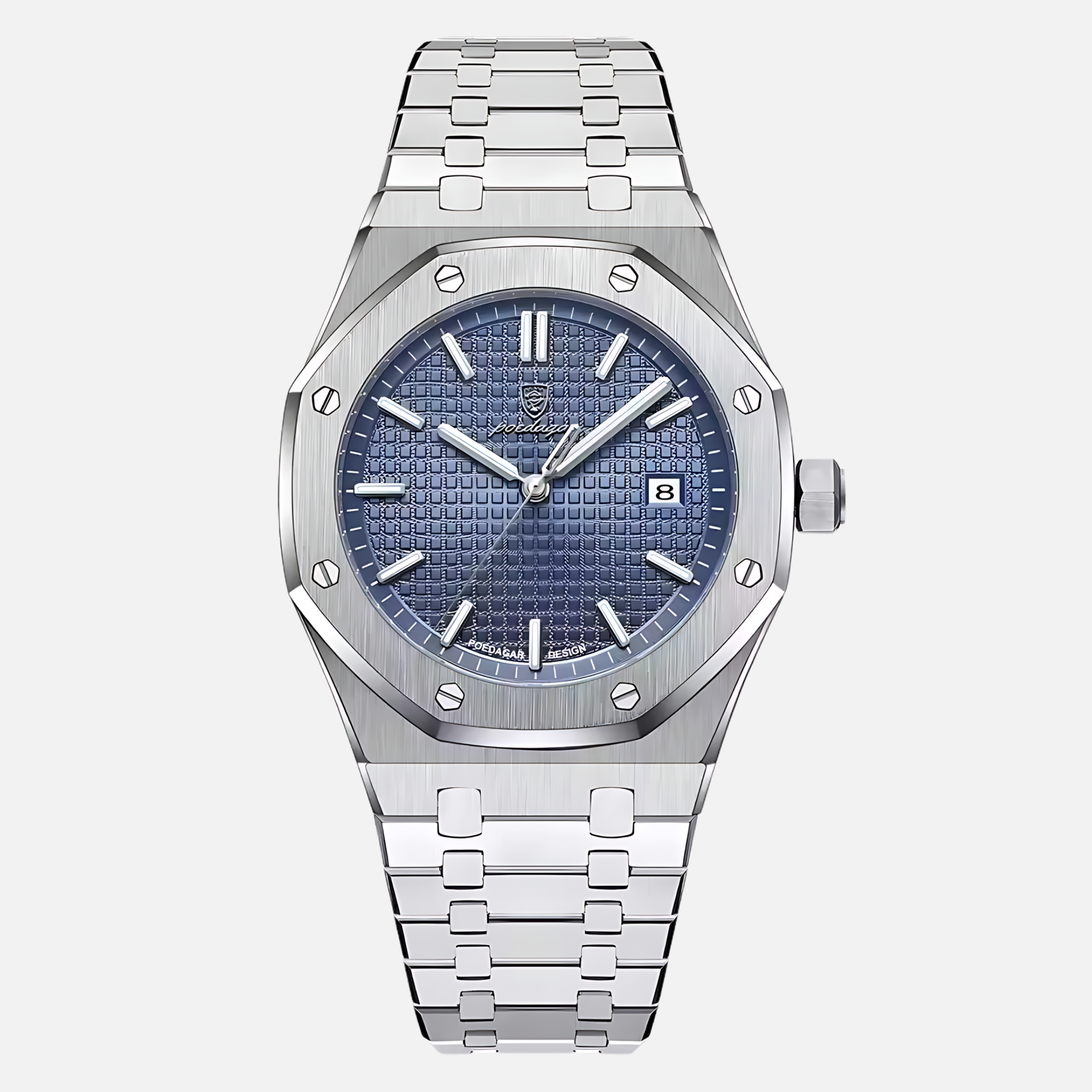 Orologio da Uomo - Lunetta Ottagonale e Quadrante a Griglia