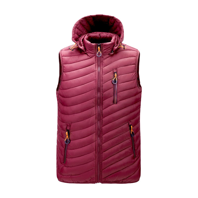 Gilet da Uomo - Con Cappuccio e Tasche Multiple con Cerniera