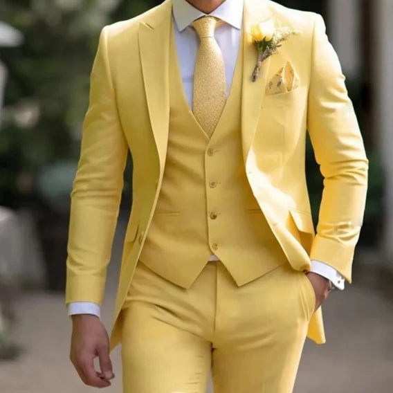 Completo Formale da Uomo a Tre Pezzi - Con Giacca, Gilet e Pantaloni