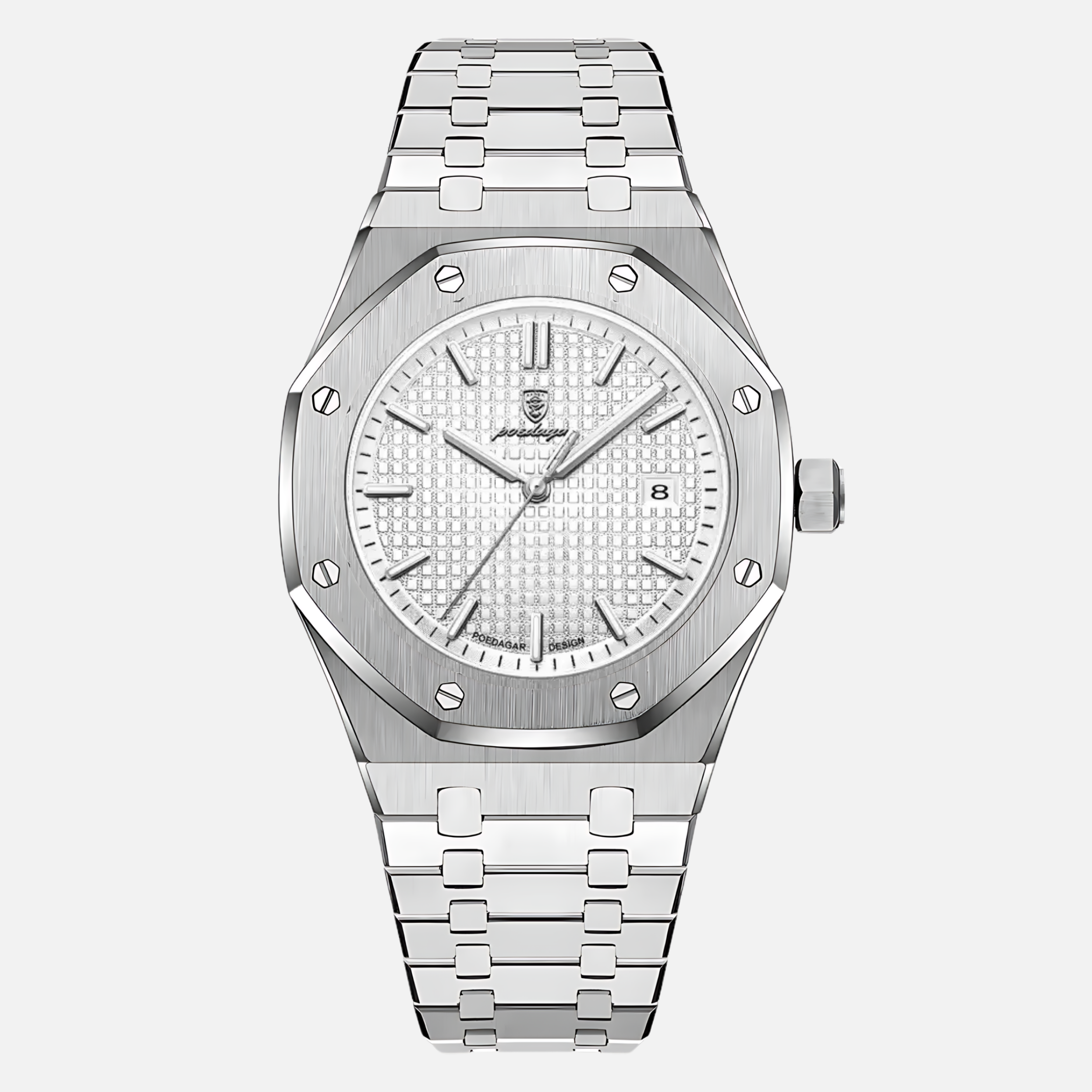 Orologio da Uomo - Lunetta Ottagonale e Quadrante a Griglia