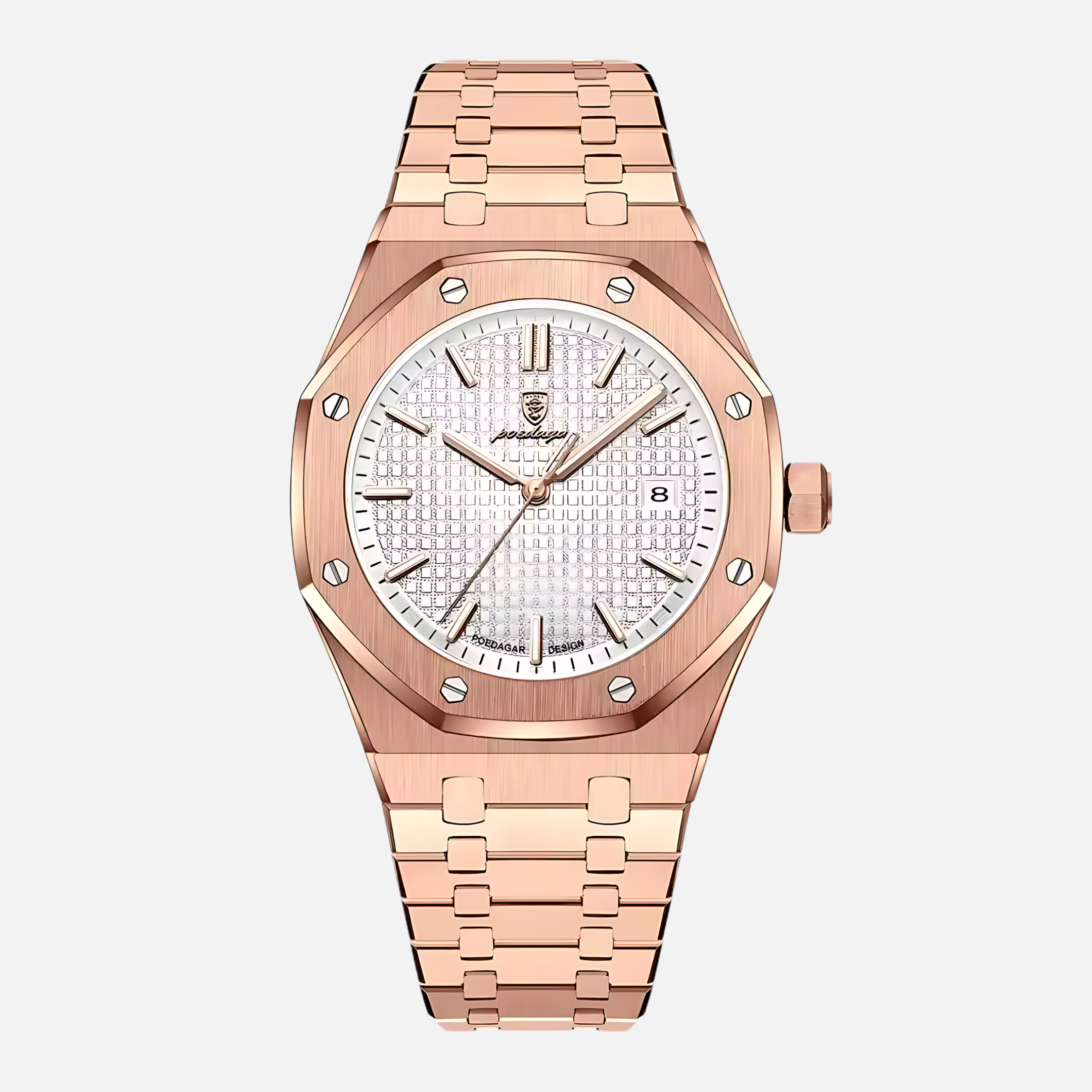 Orologio da Uomo - Lunetta Ottagonale e Quadrante a Griglia