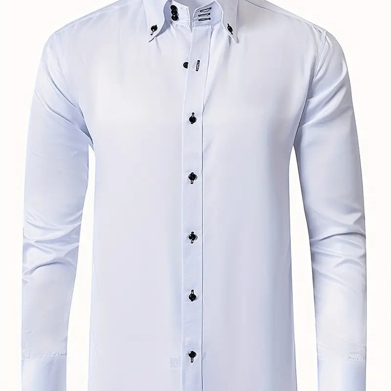 Philip - Camicia Elegante Formale a Maniche Lunghe con Bottoni per Uomo