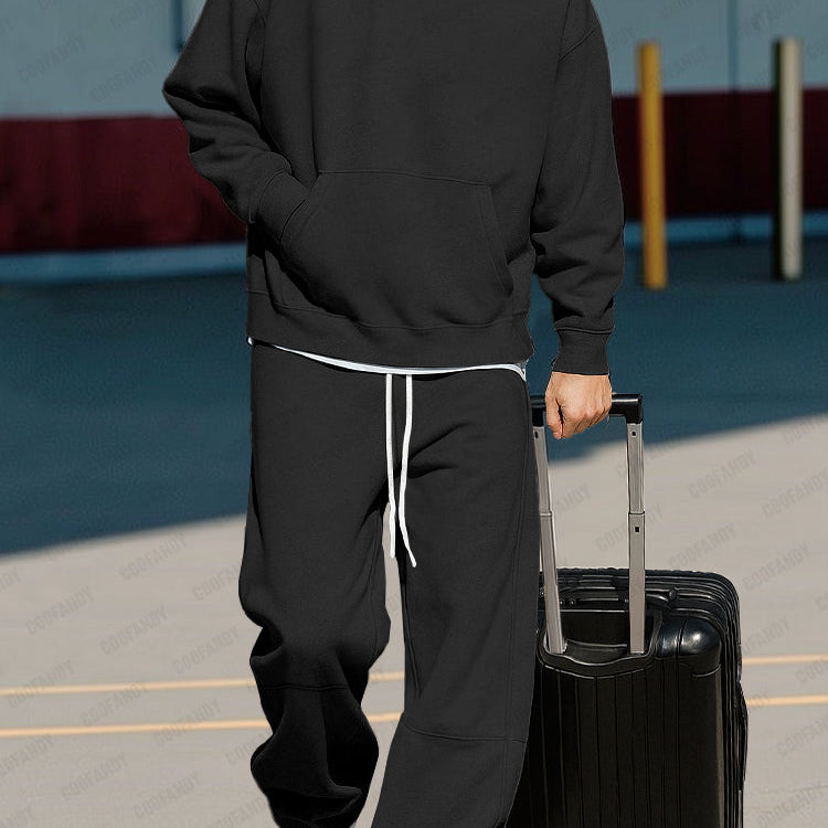 Tuta da Uomo Girocollo - Tasca a Marsupio e Vita con Coulisse