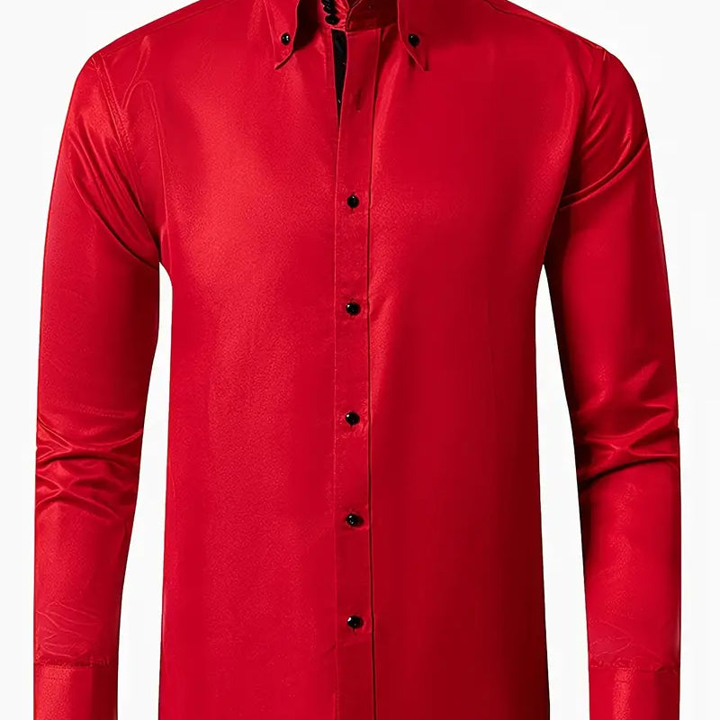 Philip - Camicia Elegante Formale a Maniche Lunghe con Bottoni per Uomo