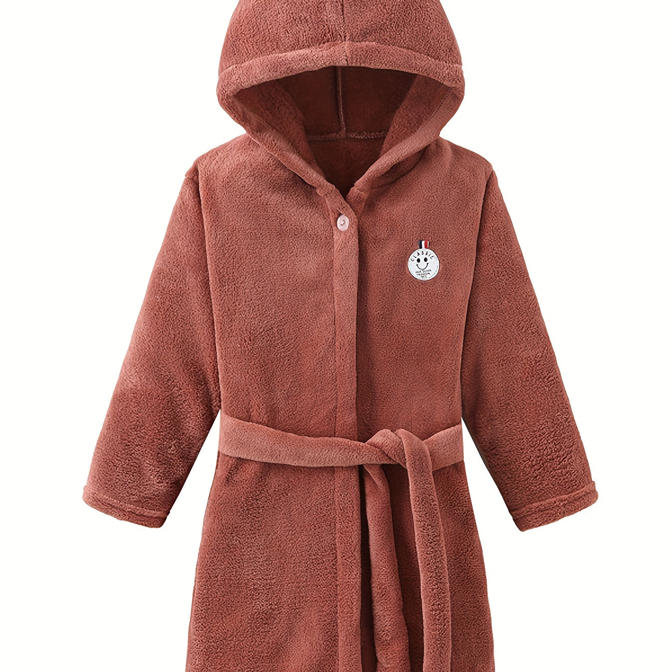 Vestaglia per Bambini Unisex - con Cappuccio e Chiusura con Bottoni