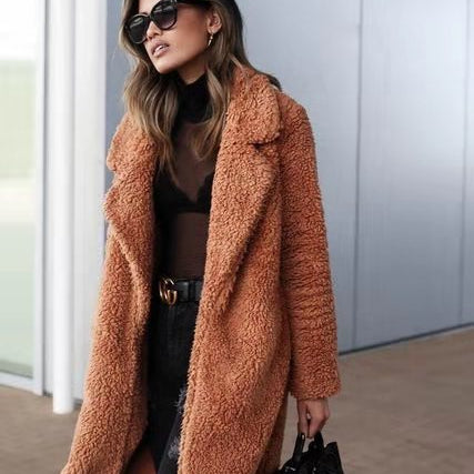 Cappotto da Donna - Effetto Peluche Testurizzato