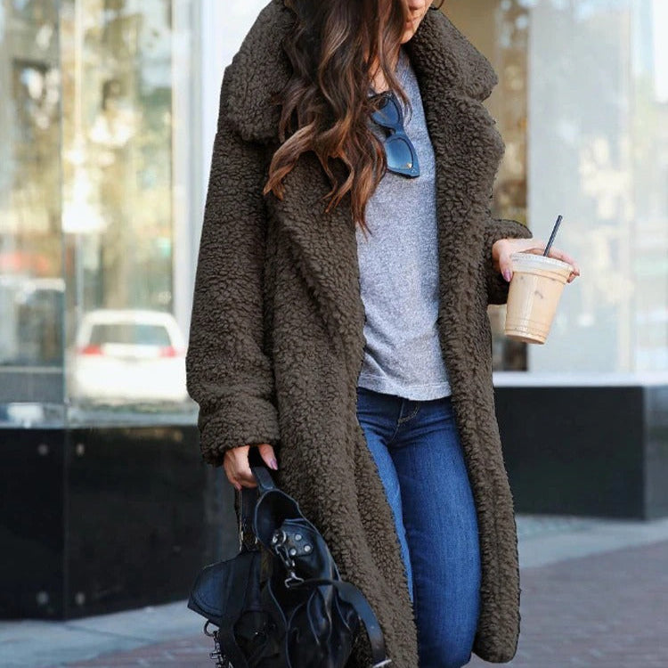 Cappotto da Donna - Effetto Peluche Testurizzato