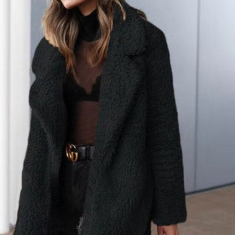 Cappotto da Donna - Effetto Peluche Testurizzato
