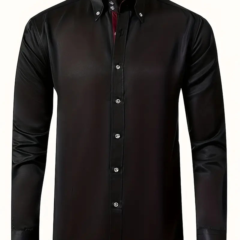 Philip - Camicia Elegante Formale a Maniche Lunghe con Bottoni per Uomo