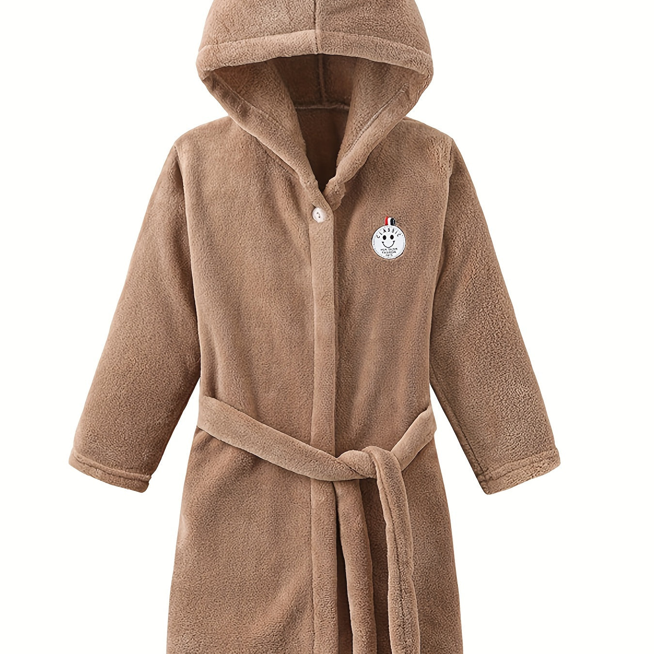 Vestaglia per Bambini Unisex - con Cappuccio e Chiusura con Bottoni