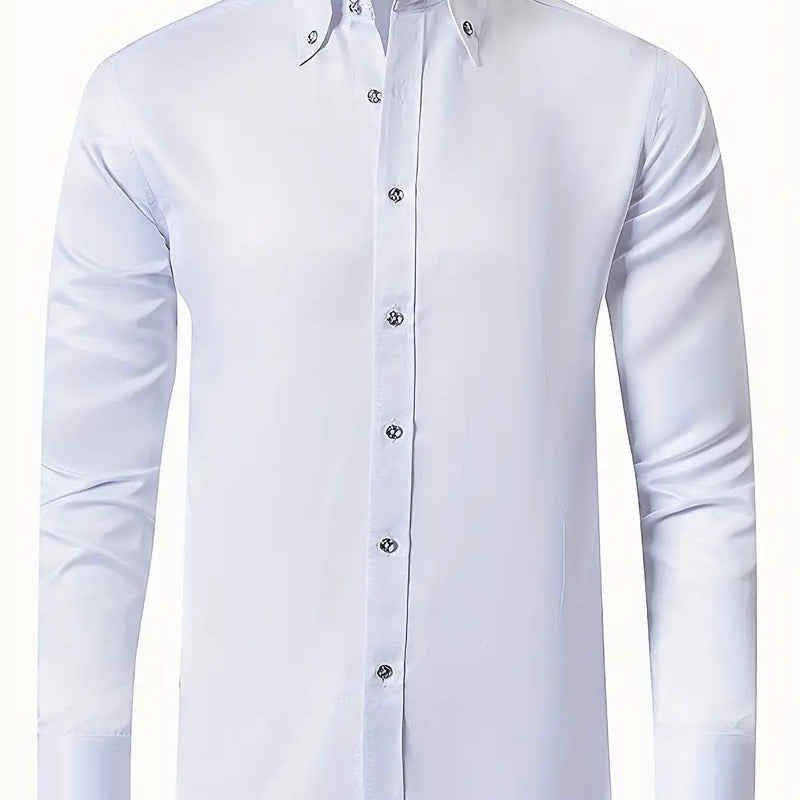 Philip - Camicia Elegante Formale a Maniche Lunghe con Bottoni per Uomo