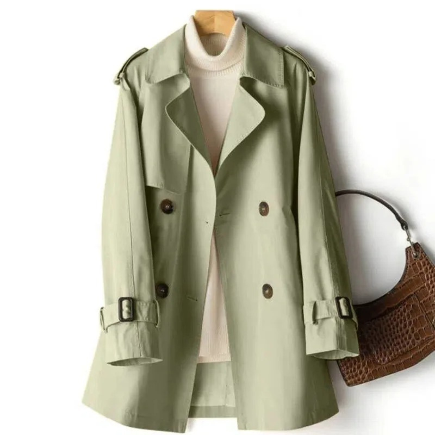 Trench Coat Elegante Donna - Stile Doppio Petto