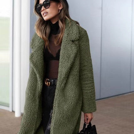 Cappotto da Donna - Effetto Peluche Testurizzato