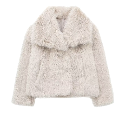 Giacca di Pelliccia Corta da Donna - Bomber Invernale Elegante e Caldo