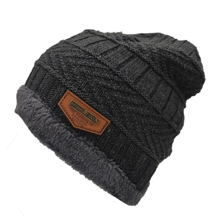 Berretto da Uomo - Motivo a Maglia e Interno Morbido