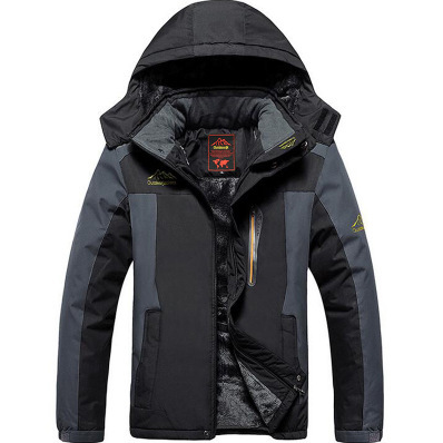 Herren Winterjacke Wasserdicht - mit Kapuze und Brusttasche