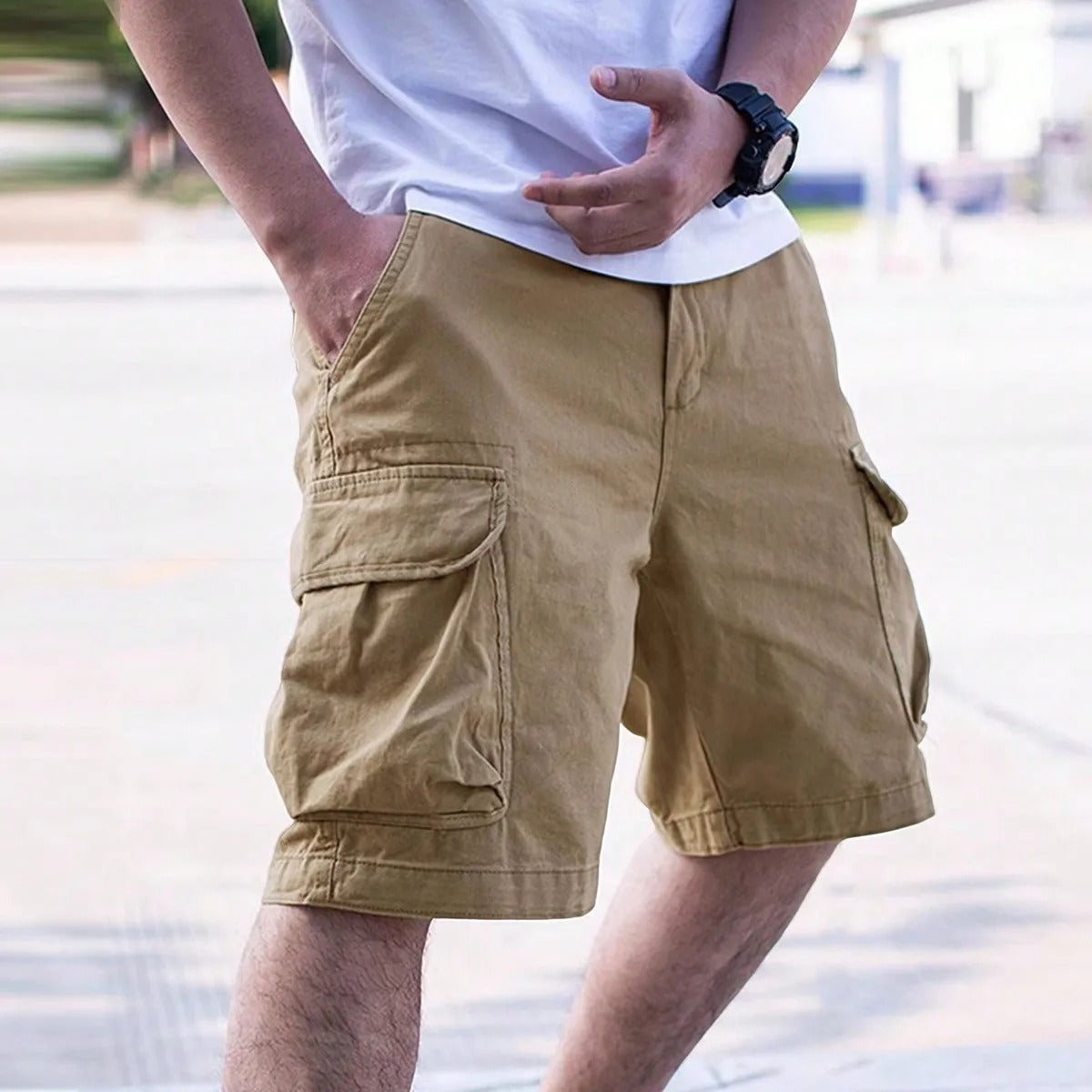 Pantaloncini casual cargo da uomo