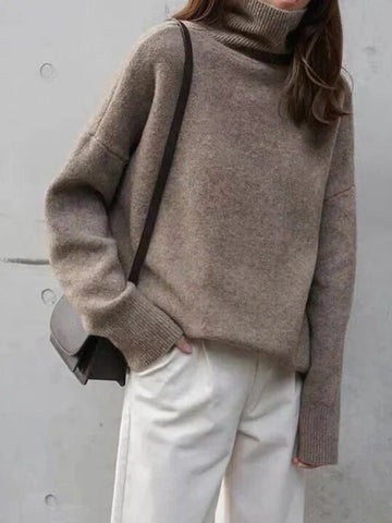 Maglione da Donna - Con Collo Alto e Vestibilità Rilassata