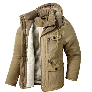 Parka de Hombre con Capucha - Forro Suave y Bolsillos Utilitarios
