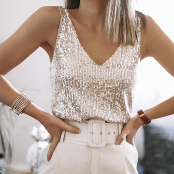 Top Elegante con Paillettes per Donna | Carla