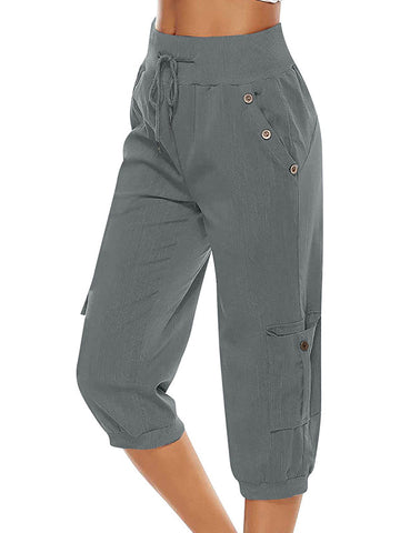 Pantaloni Capri Jogger Confortevoli da Donna per Tutti i Giorni