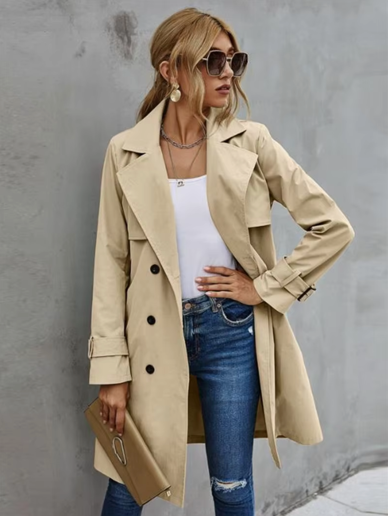 Trench Coat Donna Elegante - Leggero e Antivento