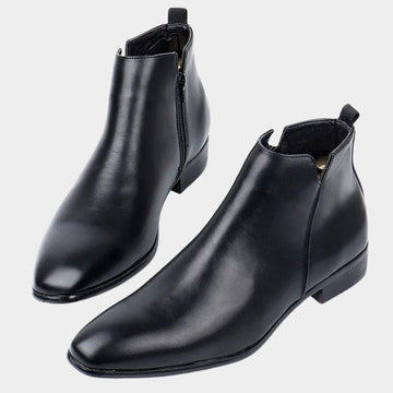Botines de Hombre - Cremallera Lateral y Tacón Bajo en Bloque