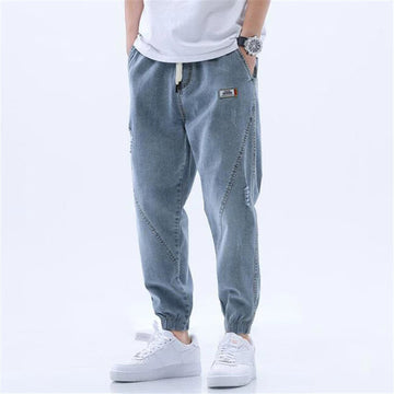 Jeans Jogger da Uomo - Coulisse in Vita e Polsini Elasticizzati
