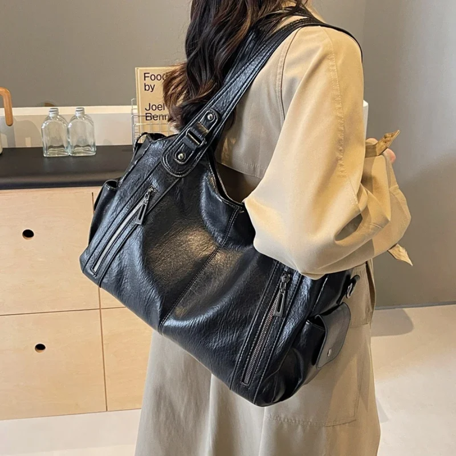 Bolso de hombro para mujer - Gran capacidad con cierre de cremallera