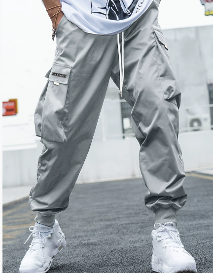 Pantalones cargo para hombre - estilo jogger y cintura con cordón