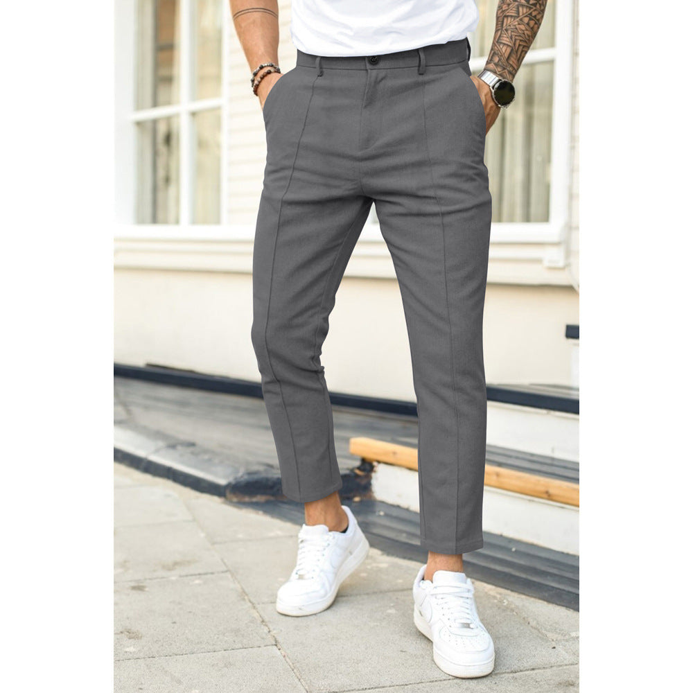 Pantalones al Tobillo para Hombre - con Costura Vertical Central