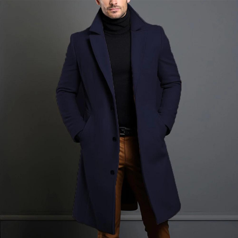 Cappotto da Uomo - Soprabito Lungo Monopetto