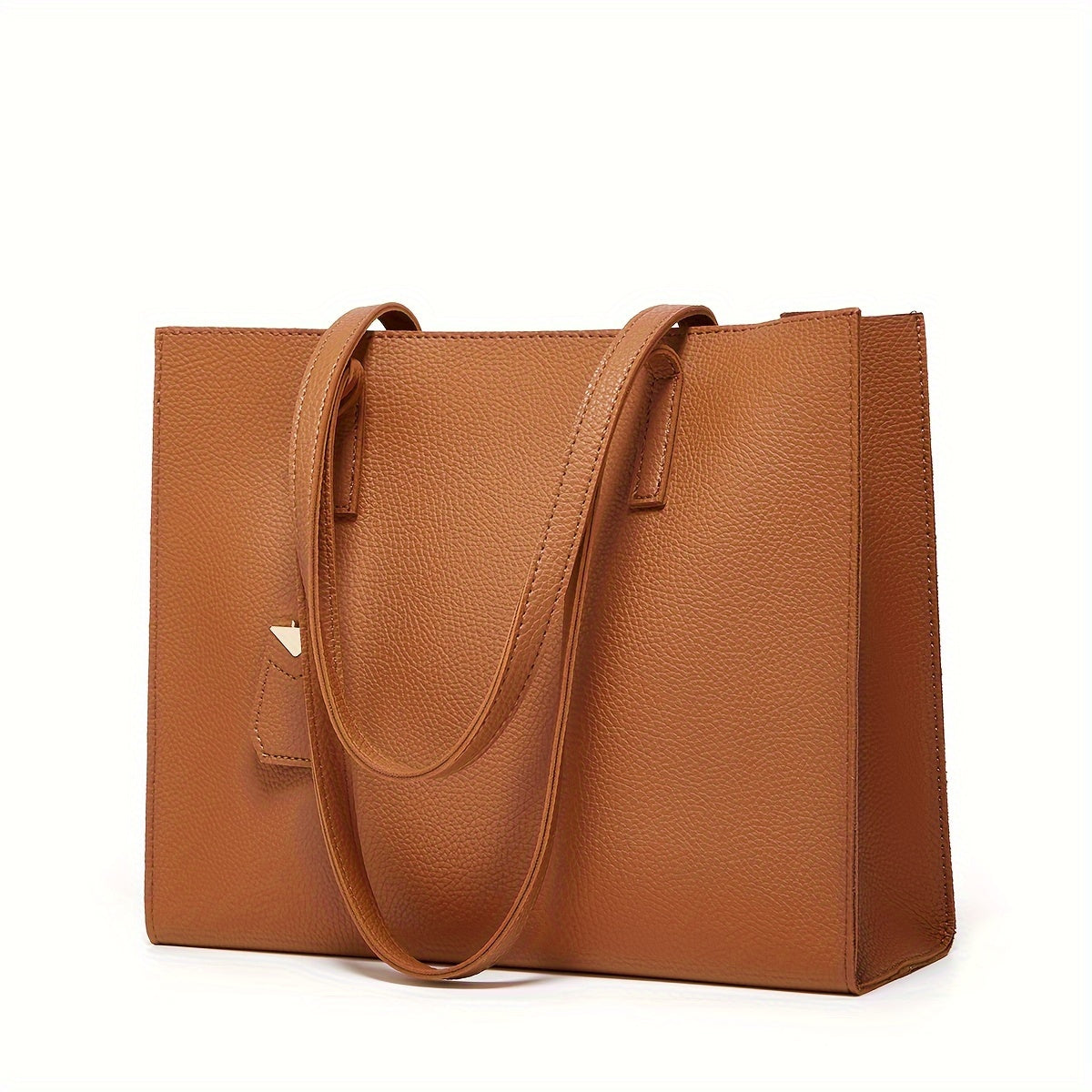 Borsa Tote Strutturata da Donna - Con Manici Sottili e Ciondolo Rimovibile