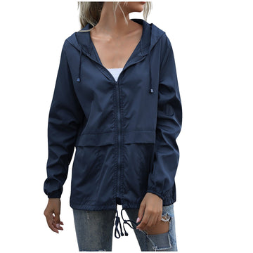 Giacca Impermeabile Leggera da Donna con Cappuccio - Design Antivento
