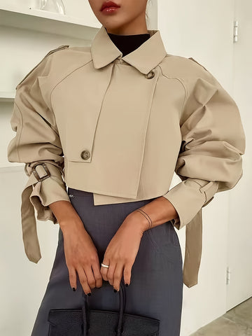 Trench Coat Donna Bottoni - Maniche Raglan Collo
