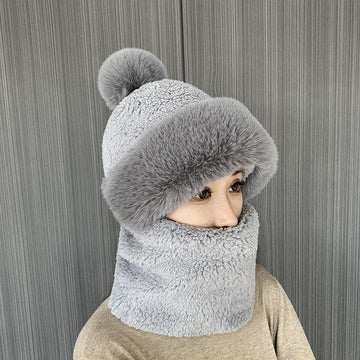 Gorra de mujer - Pom Pom y cobertura para la boca